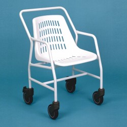 Silla de ducha con ruedas asiento PVC 